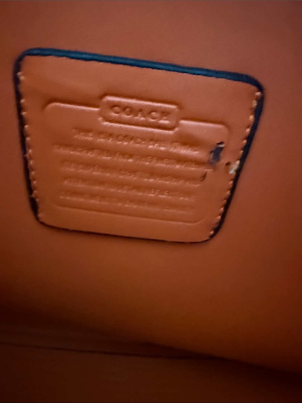 Coach Black Rocket Motif Tote with Orange Interior and Patch Accents - Picture 10 of 10
